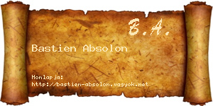 Bastien Absolon névjegykártya